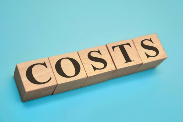 costs spelled using wooden letters depicting propane gas costs & usage estimates